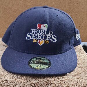 2008 Word Series Hat New Era 7 1/2 Philadelphia Phillies Rare